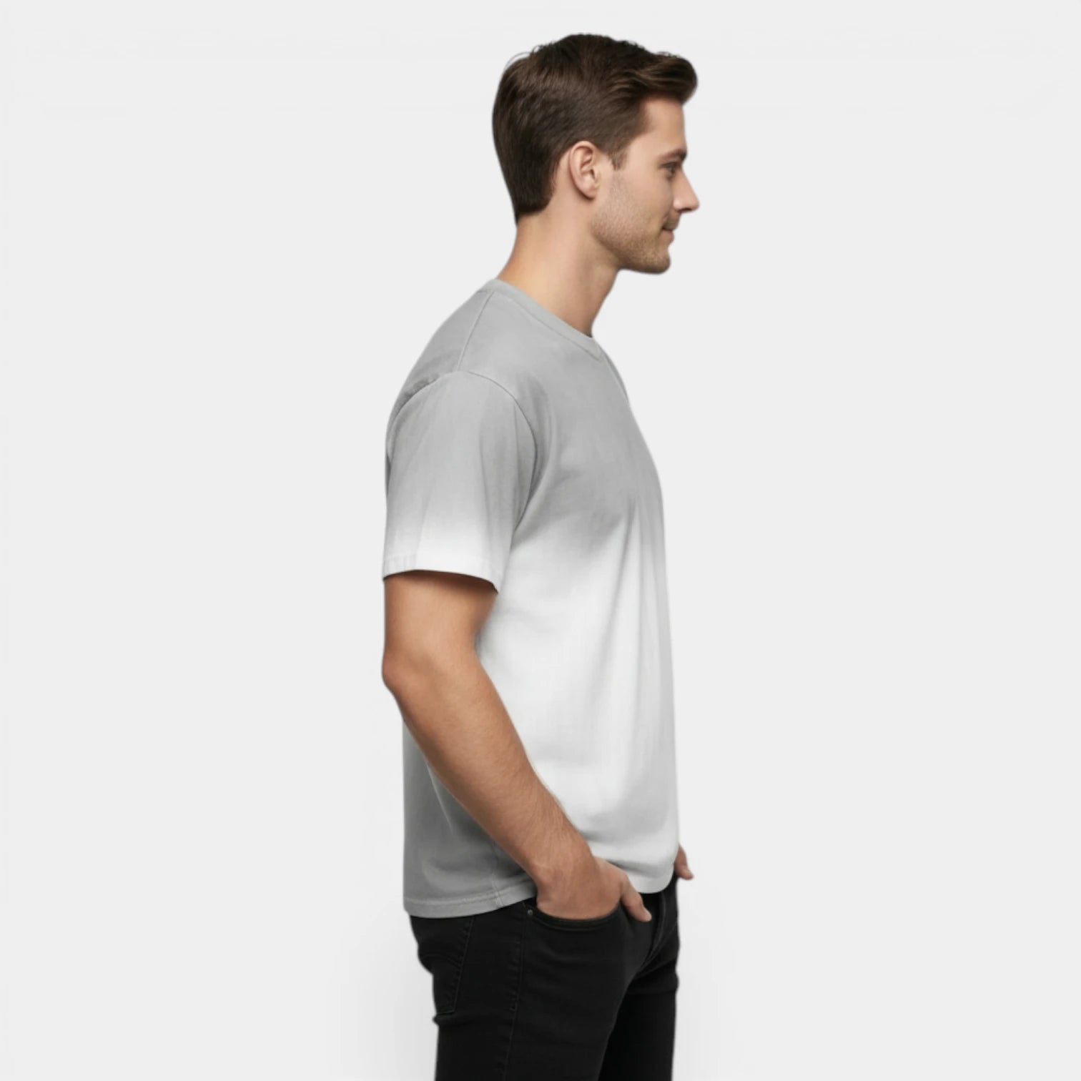 T-shirt Homme Col Rond Manches Courtes Uni Coupe Décontractée