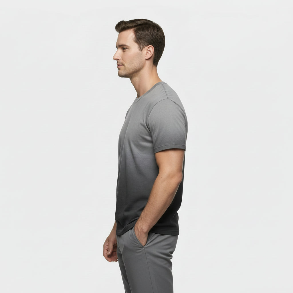 T-shirt Homme Col Rond Manches Courtes Uni Coupe Décontractée