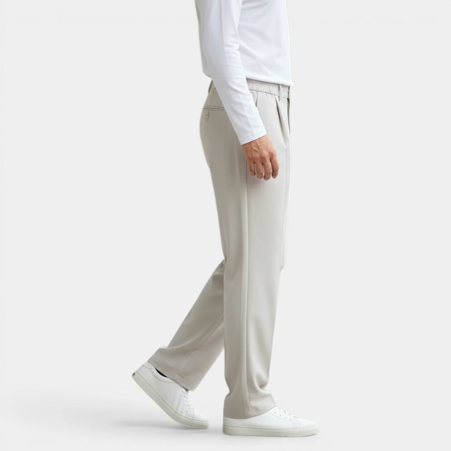 Pantalon Homme à Pinces Taille Élastiquée
