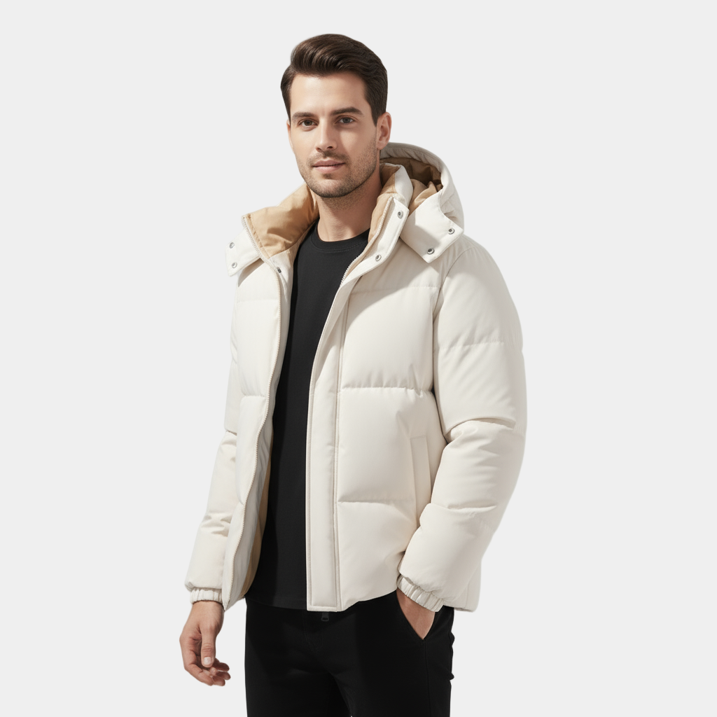 Doudoune Matelassée à Capuche Pour Homme