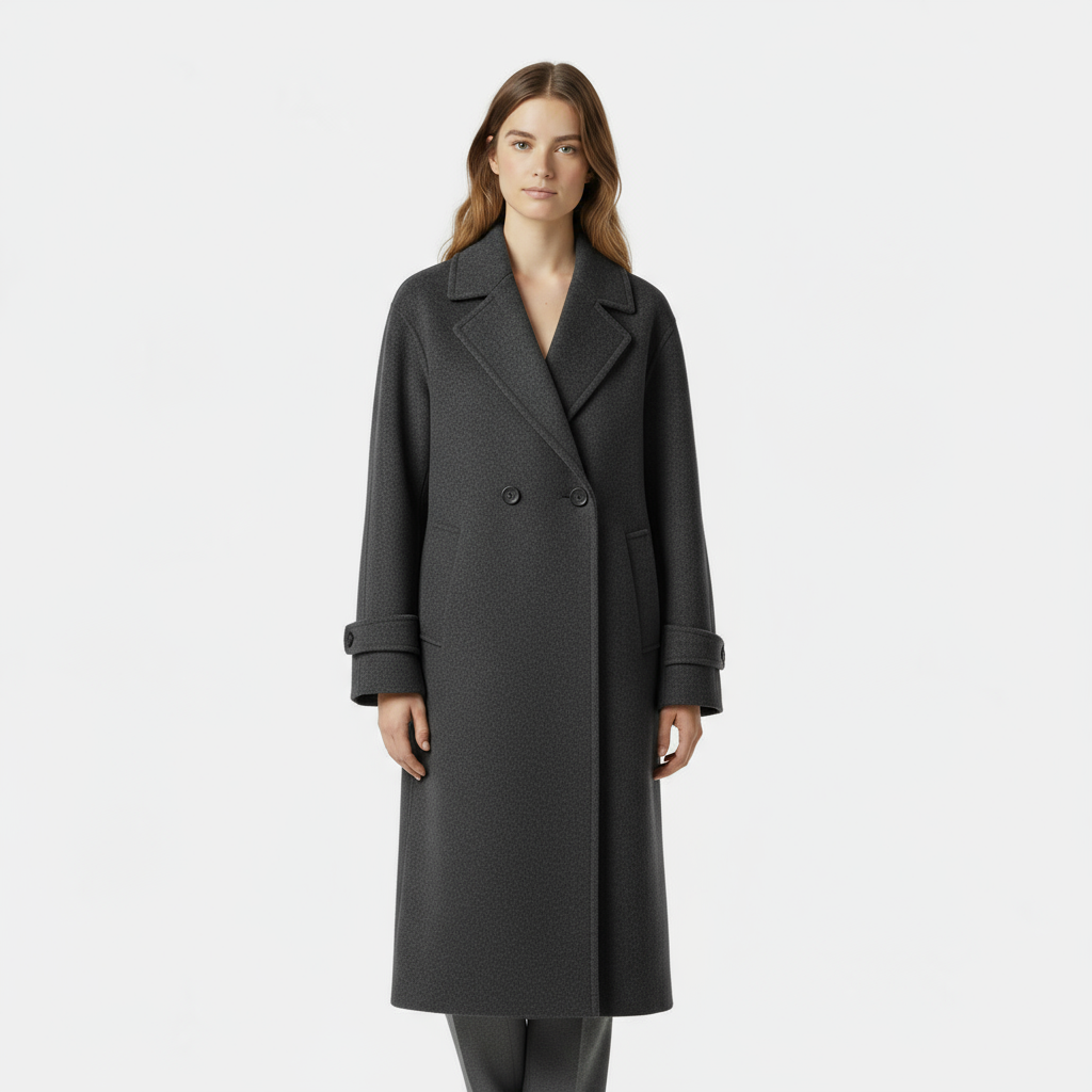 Manteau Long Femme À Revers