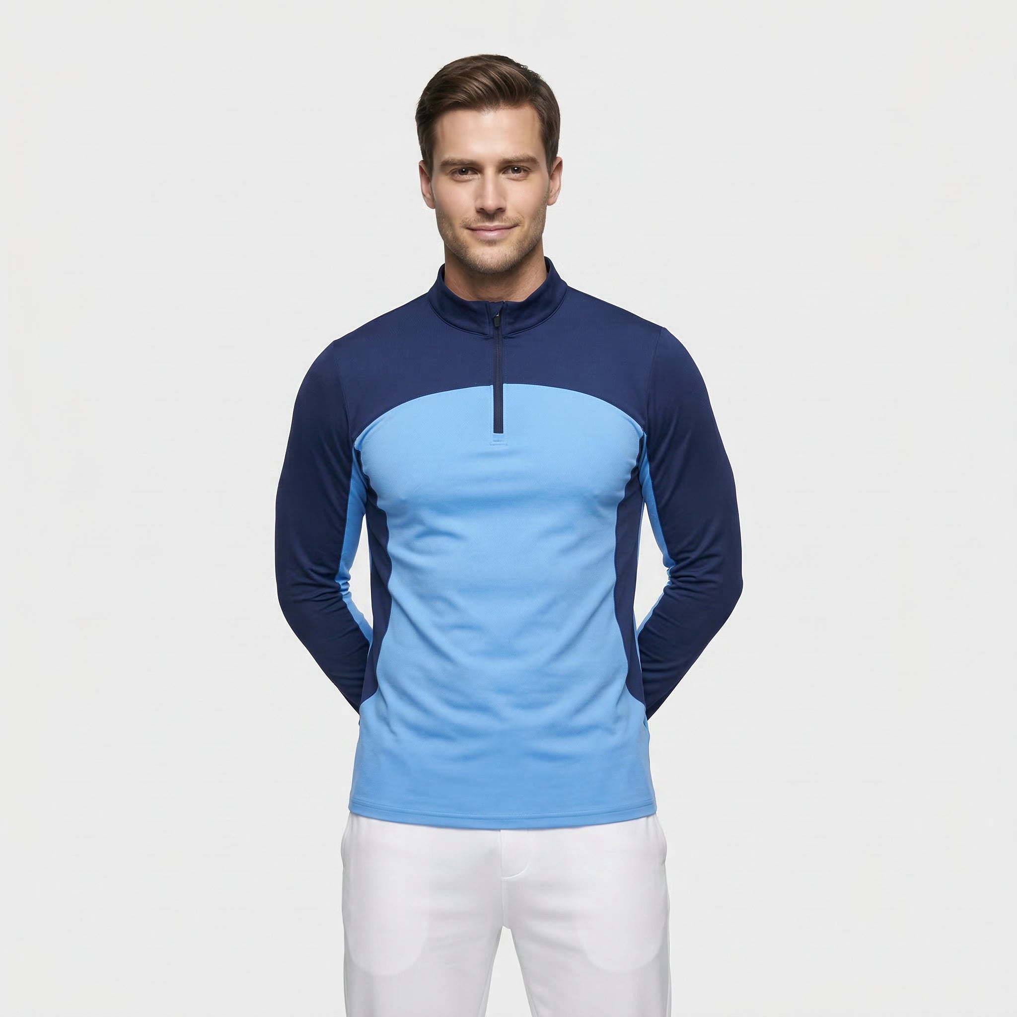 Men's Half-Zip Long-Sleeve Top