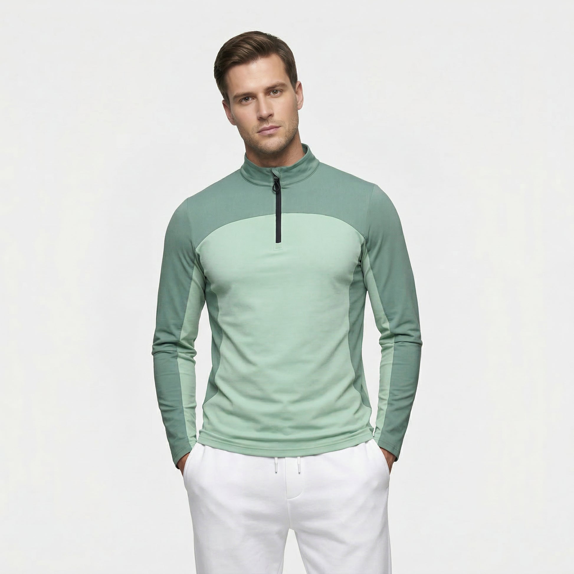 Haut Homme Manches Longues Demi-Zip