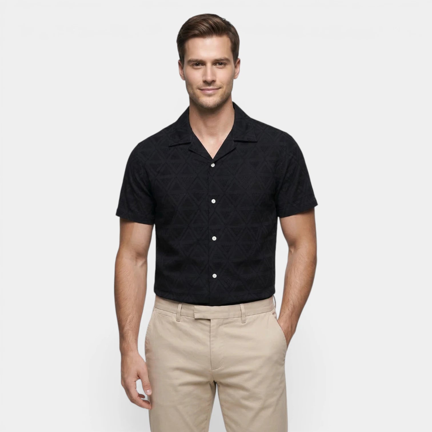 Chemise Homme à Manches Courtes Boutonnée