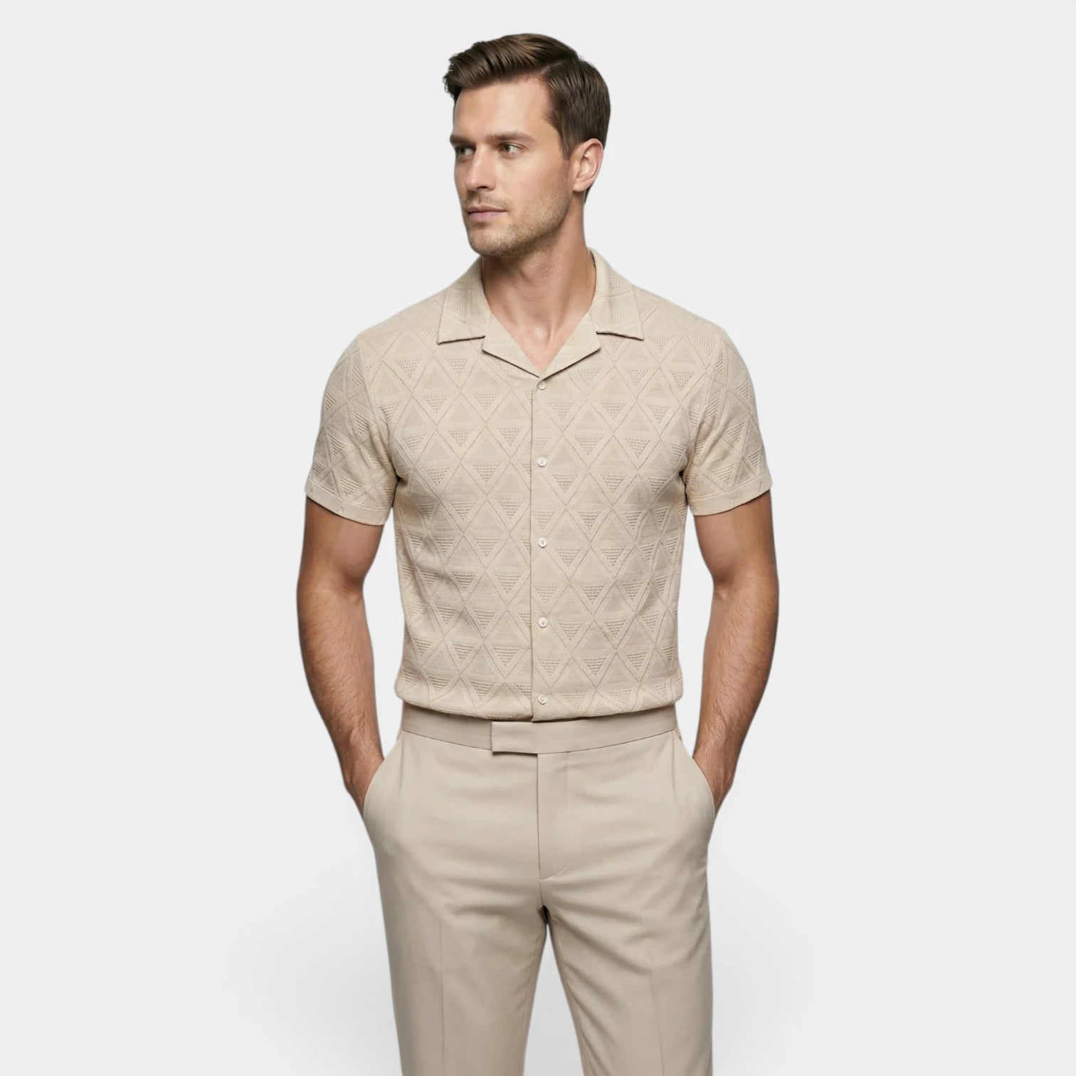 Chemise Homme à Manches Courtes Boutonnée