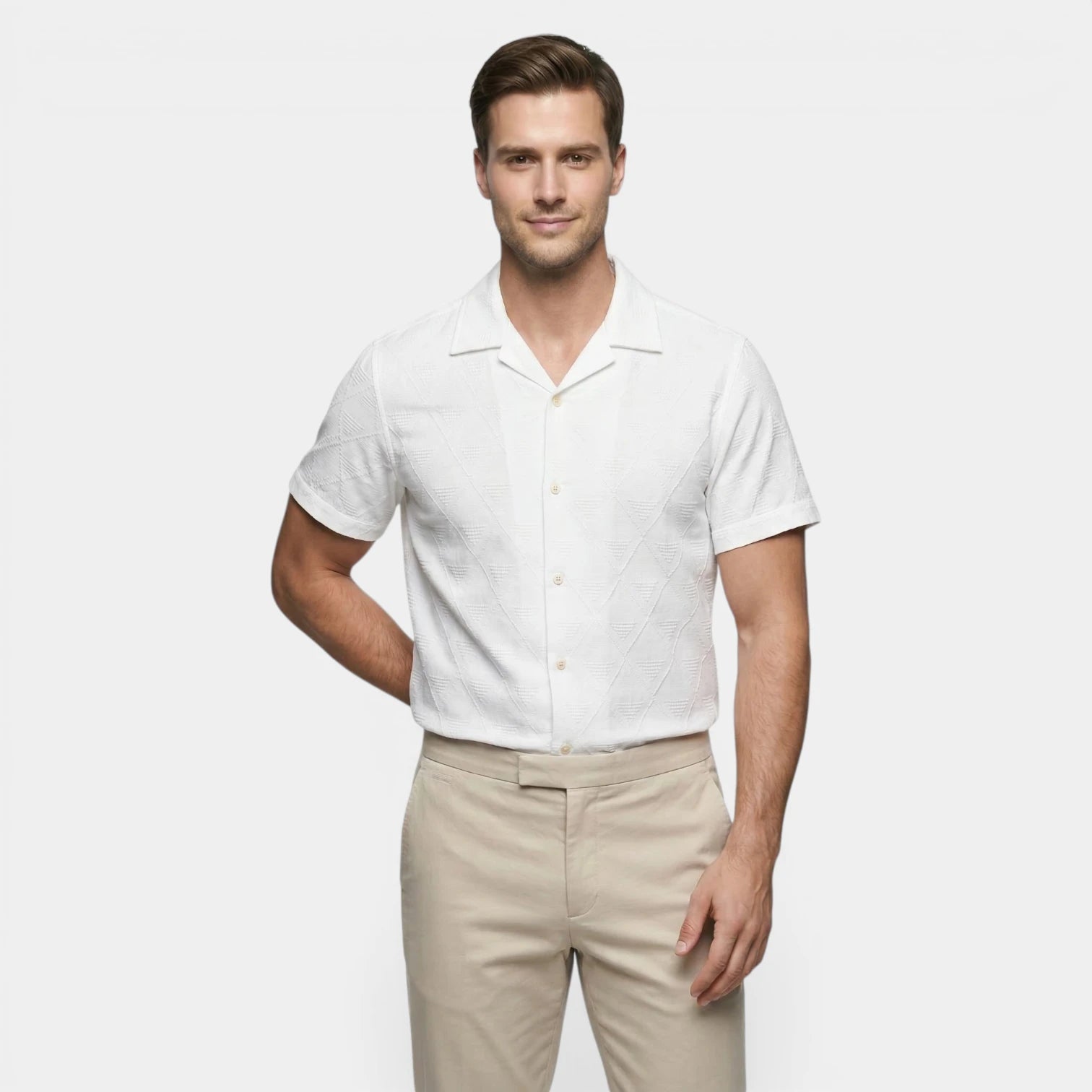 Chemise Homme à Manches Courtes Boutonnée
