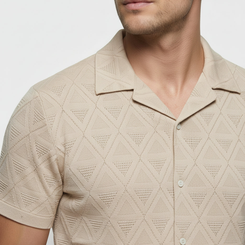Chemise Homme à Manches Courtes Boutonnée