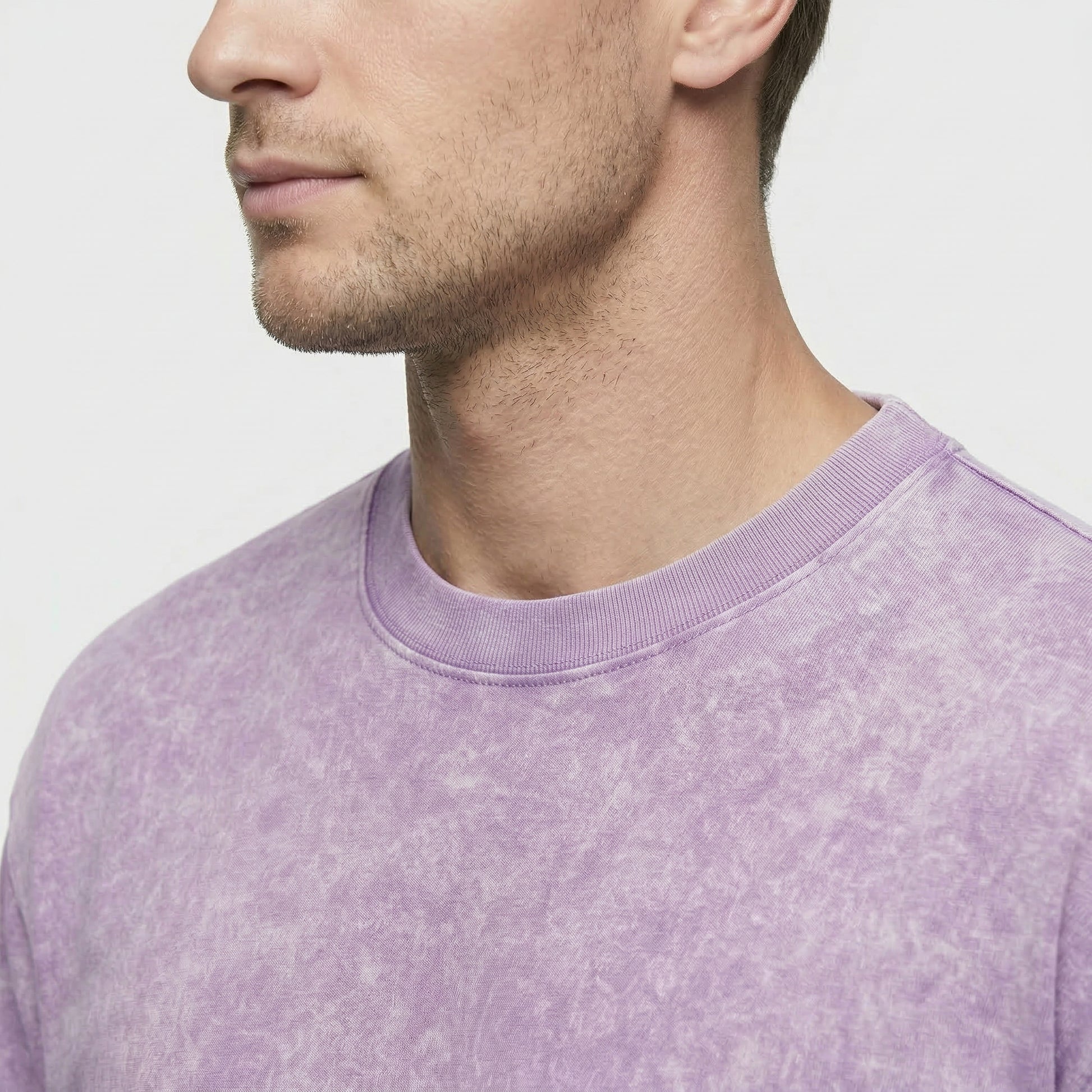 T-shirt Homme Uni à Effet Délavé - Coupe Oversize