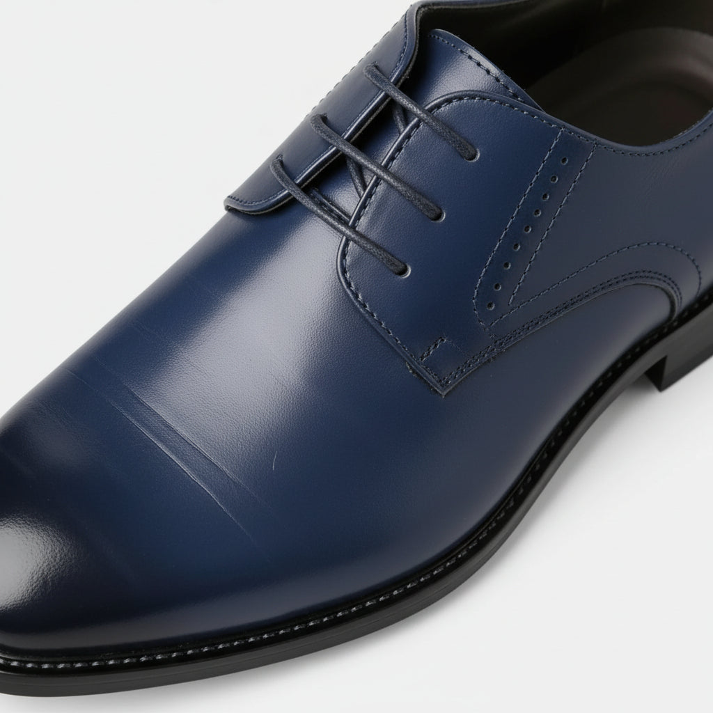 Chaussures Homme à Lacets Brillantes Bout Uni Structurée