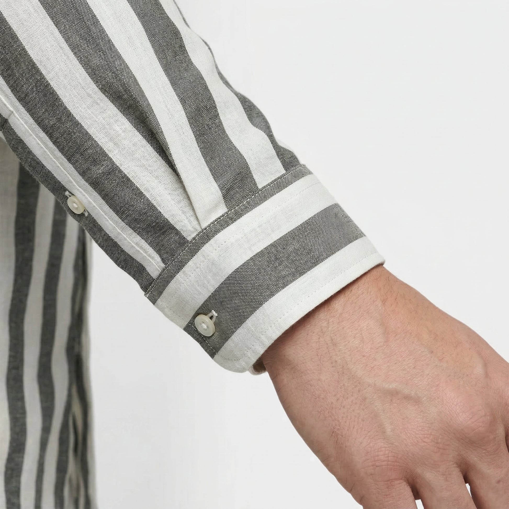 Chemise Homme à Rayures Verticales Boutonnée