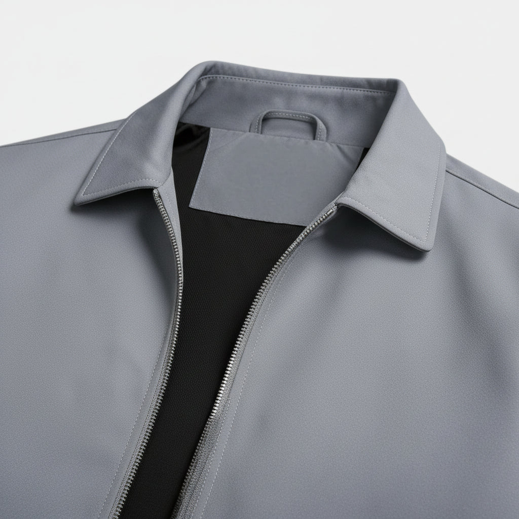 Veste Homme Zippée Col Classique Design Minimal