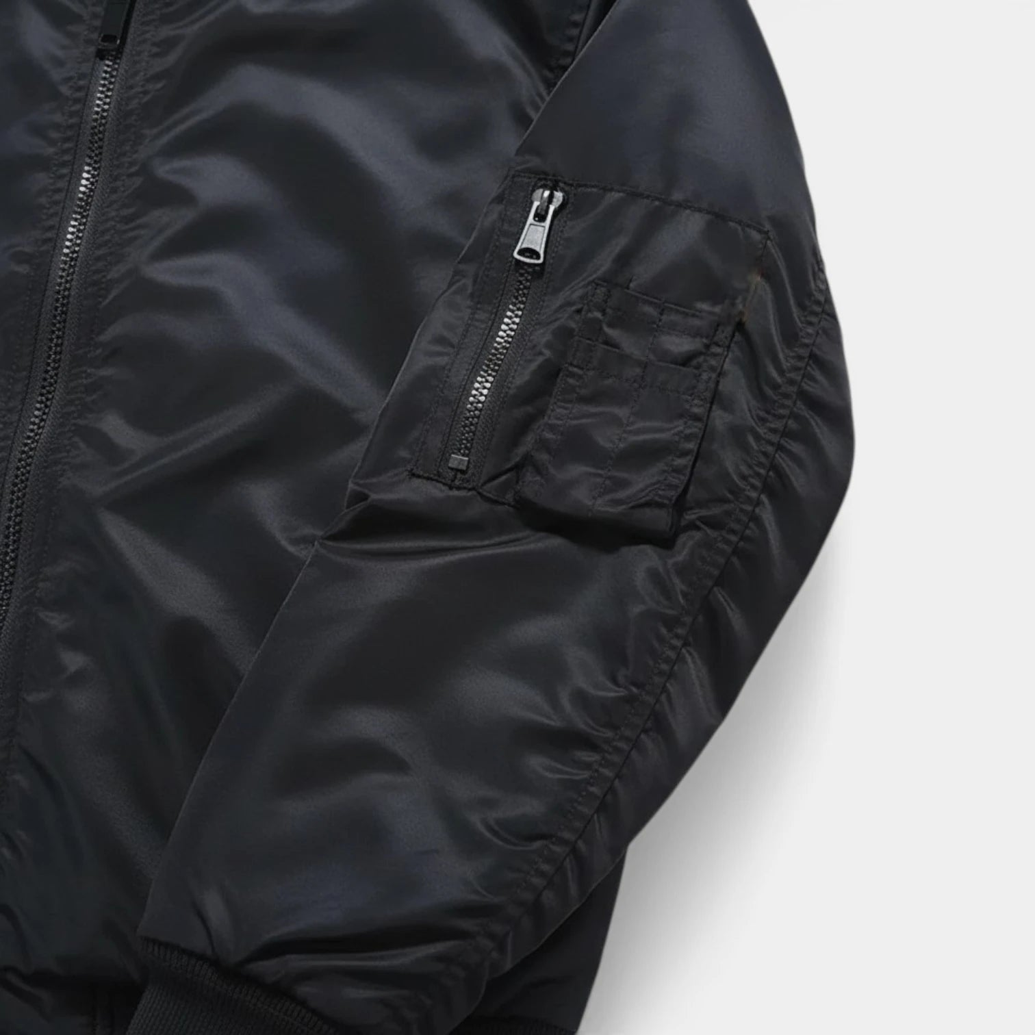 Blouson Bomber Homme Zippé Poche Utilitaire