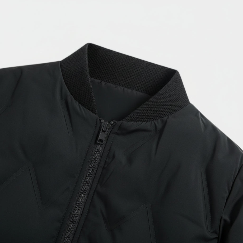 Blouson Aviateur Matelassé Pour Homme Avec Fermeture Éclair