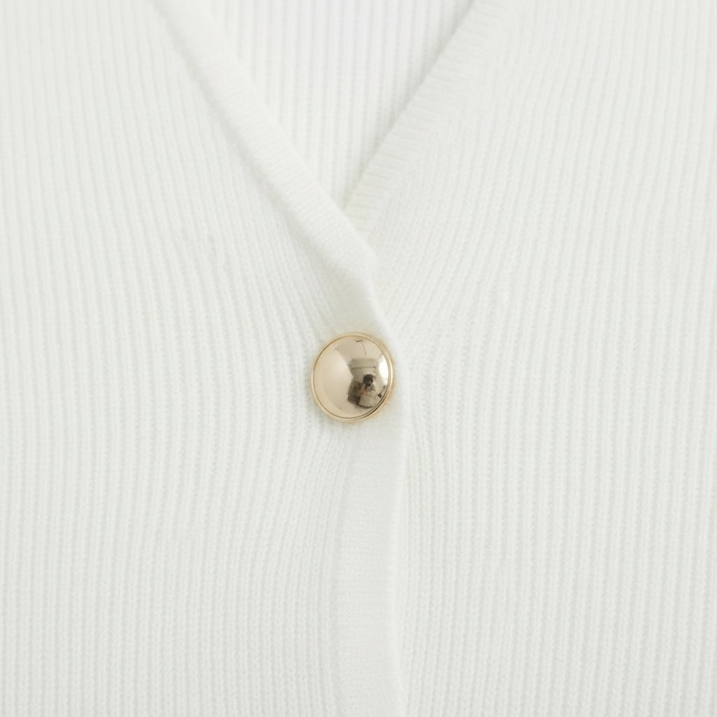 Top Gilet Femme Sans Manches Col V – Fermeture Boutonnée