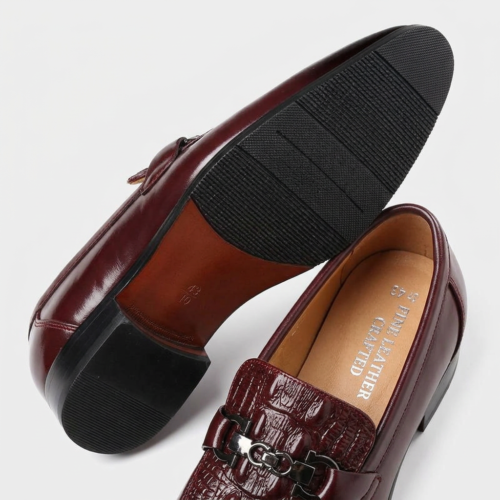 Richelieu Brogue Cuir Bout Fleuri Classique pour Homme