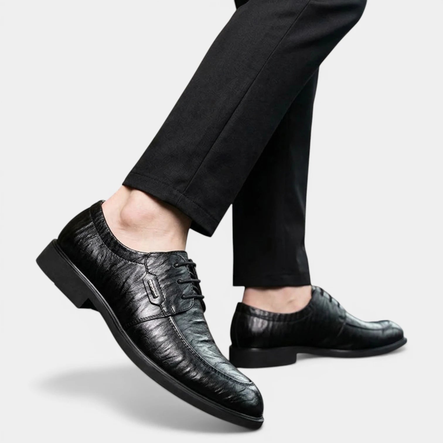 Chaussures Homme à Lacets Similicuir Cousues Petit Talon