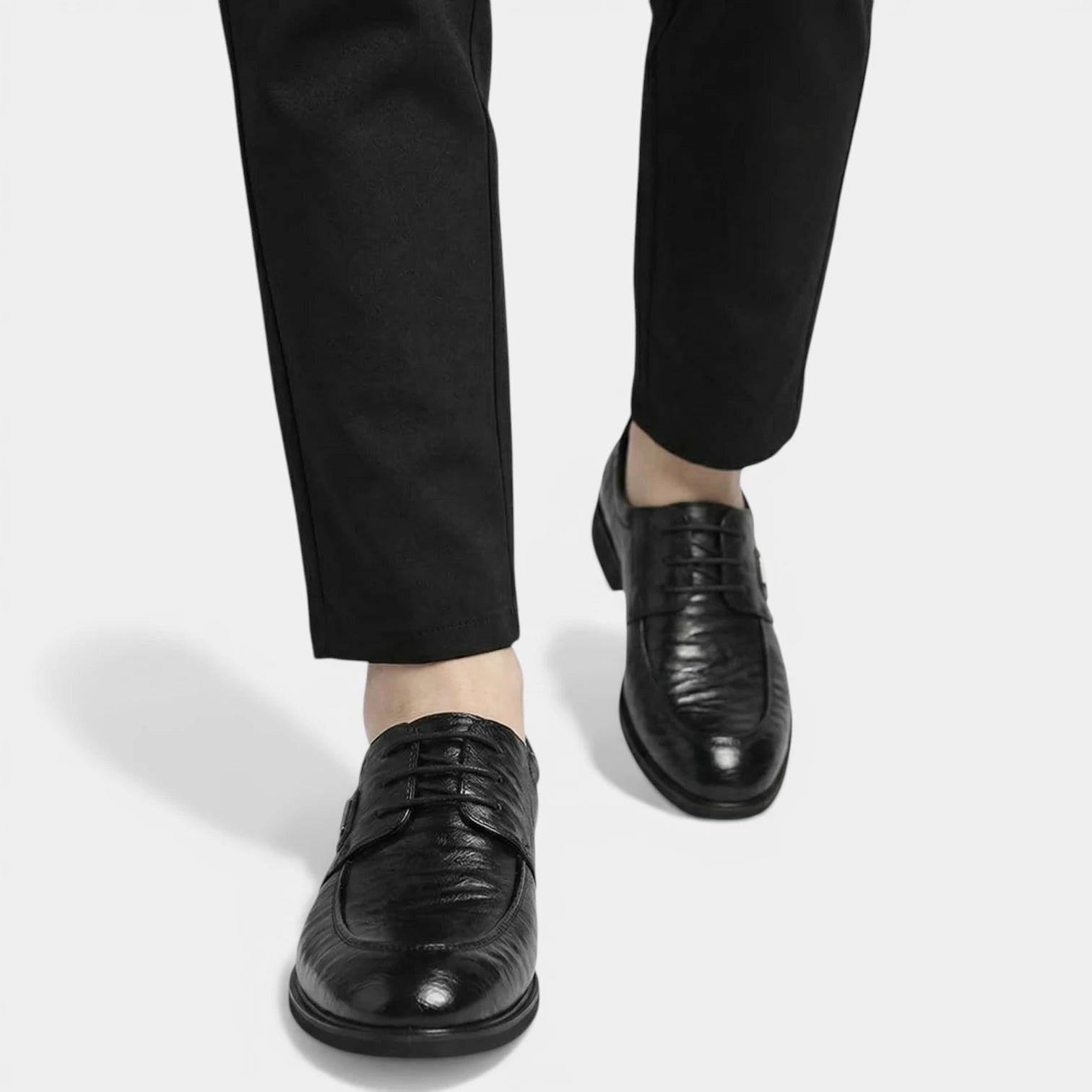 Chaussures Homme à Lacets Similicuir Cousues Petit Talon