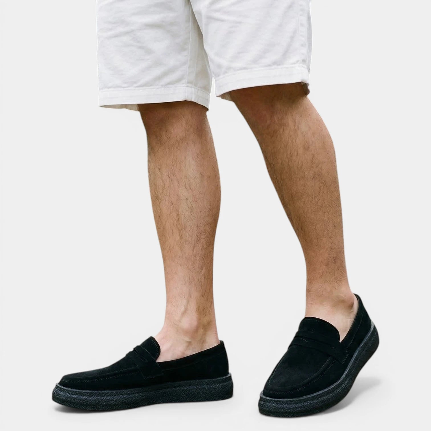 Mocassins Homme Sans Lacets Semelle Épaisse Texturée