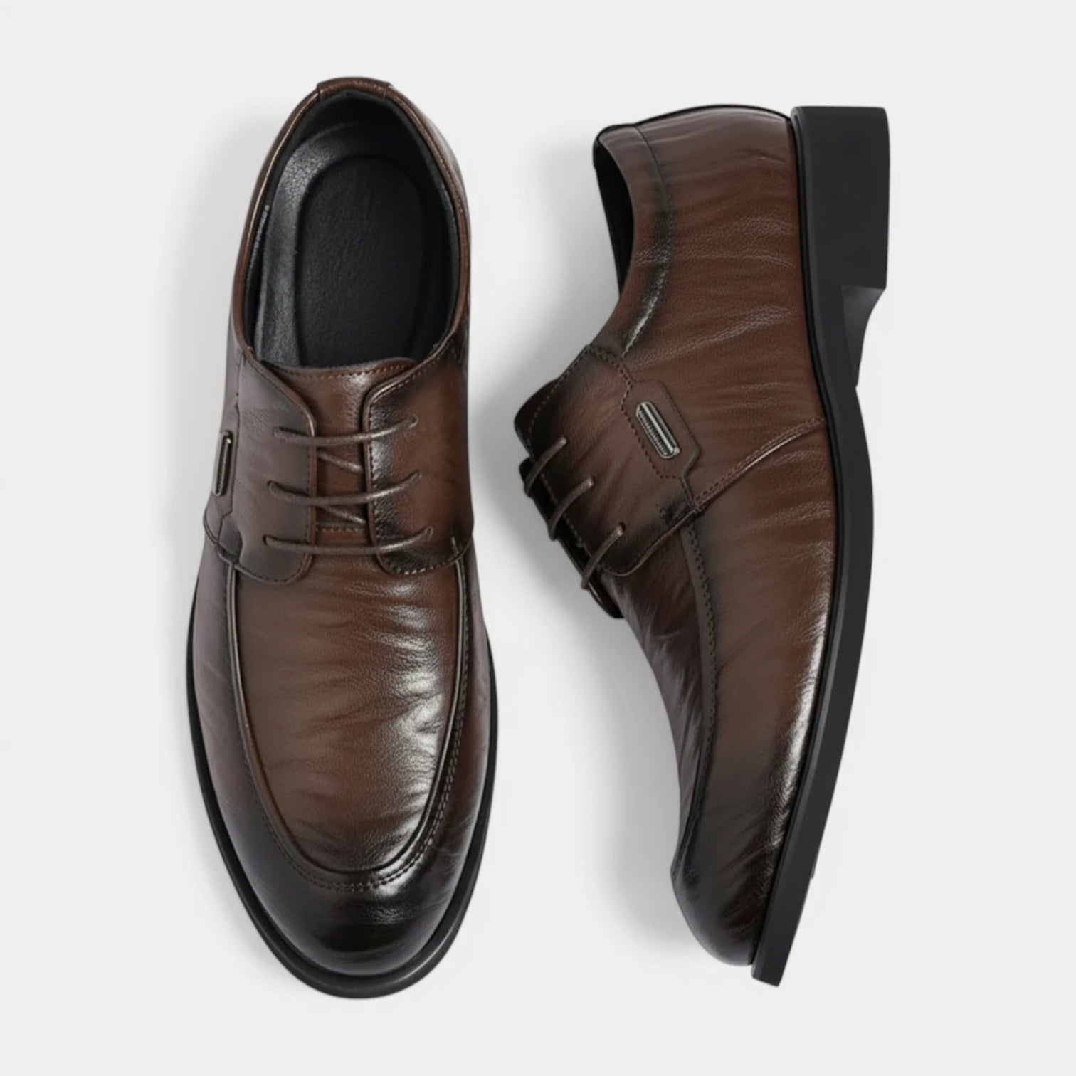 Chaussures Homme à Lacets Similicuir Cousues Petit Talon