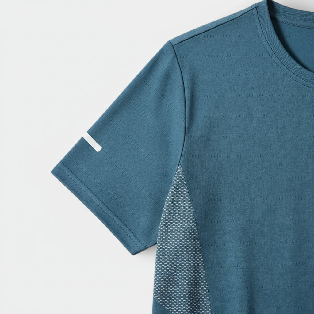 T-shirt Homme Col Rond Manches Courtes Coupe Droite Casual