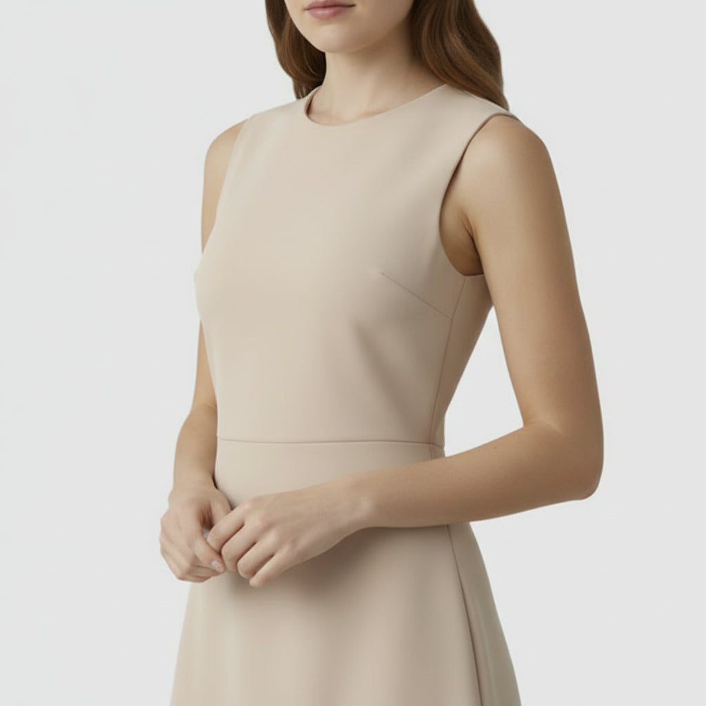 Robe Mini Femme Coupe Trapèze – Ourlet Volanté Contrasté