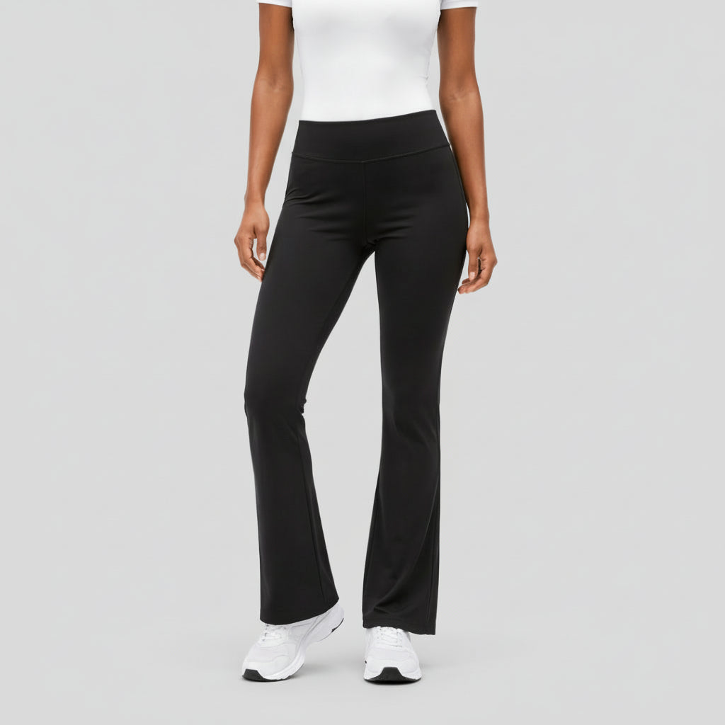 Legging Femme Taille Haute Évasé – Large Ceinture Coupe Ajustée