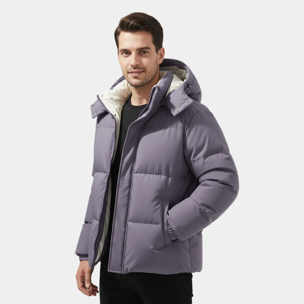Doudoune Matelassée à Capuche Pour Homme