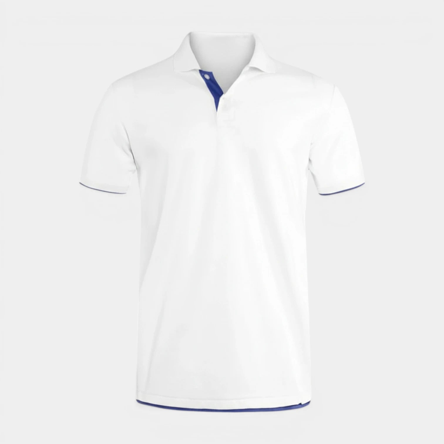 Men's Short Sleeve Button-Up Polo with Contrast Details