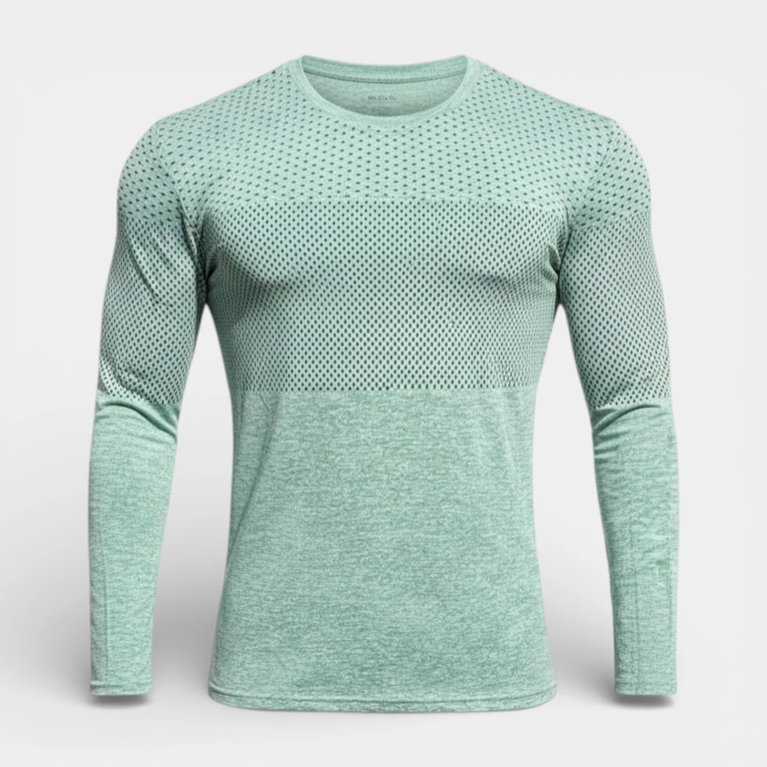 T-Shirt Homme Manches Longues Design Panneaux Texturés