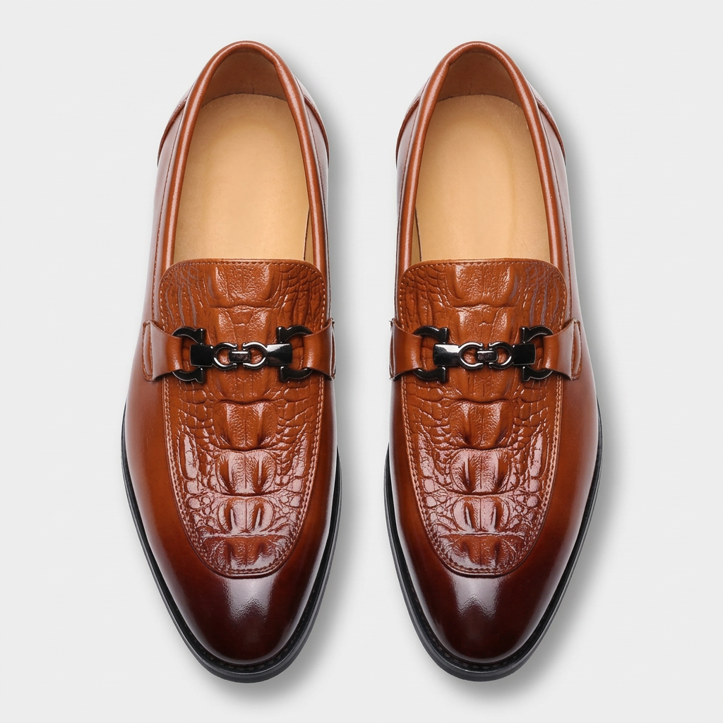 Richelieu Brogue Cuir Bout Fleuri Classique pour Homme