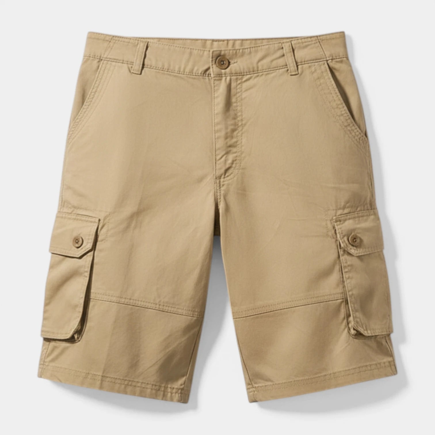 Men's Cargo Shorts with Flap Pockets, Straight Relaxed Fit