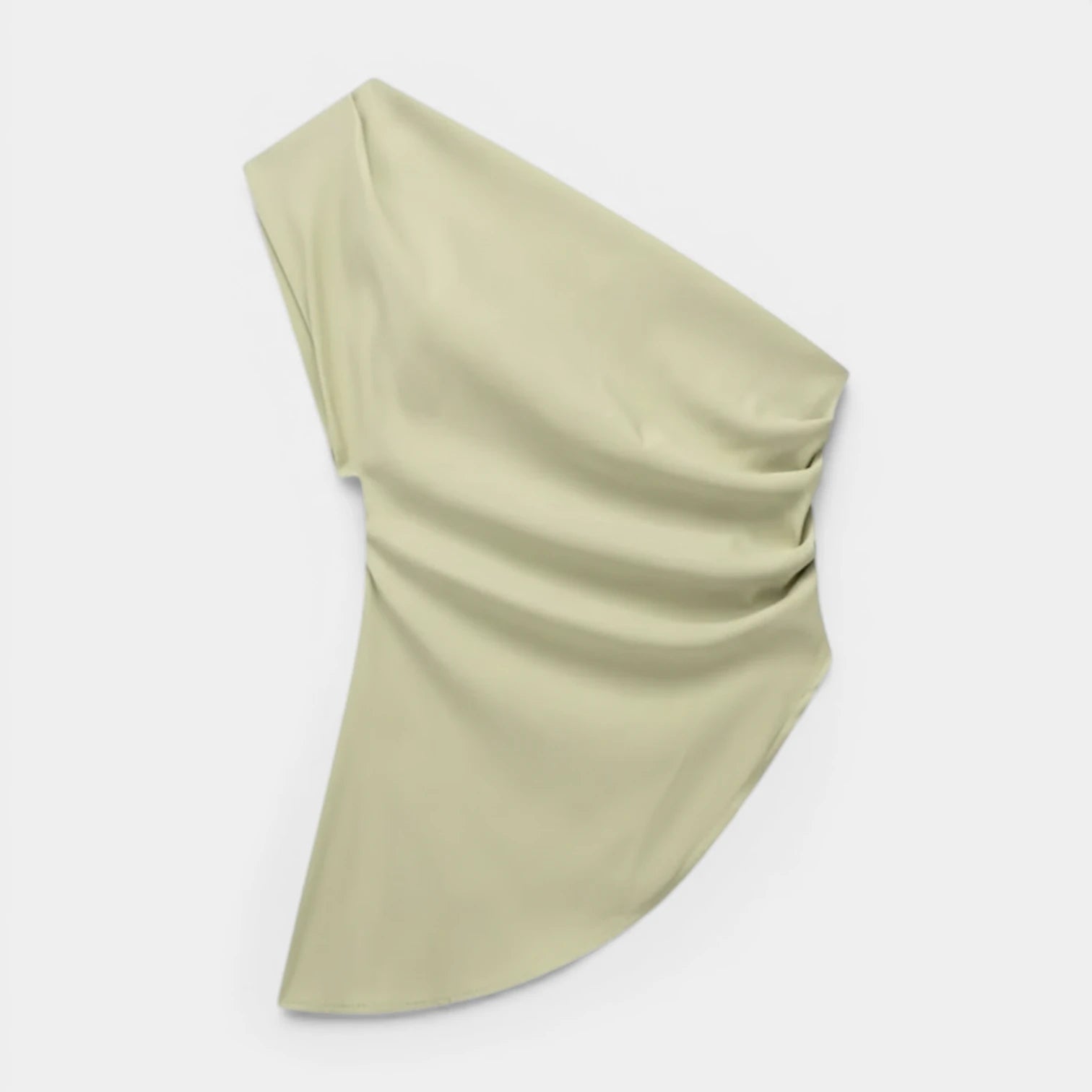 Blouse Femme Asymétrique Une Épaule – Détail Drapé et Fronces