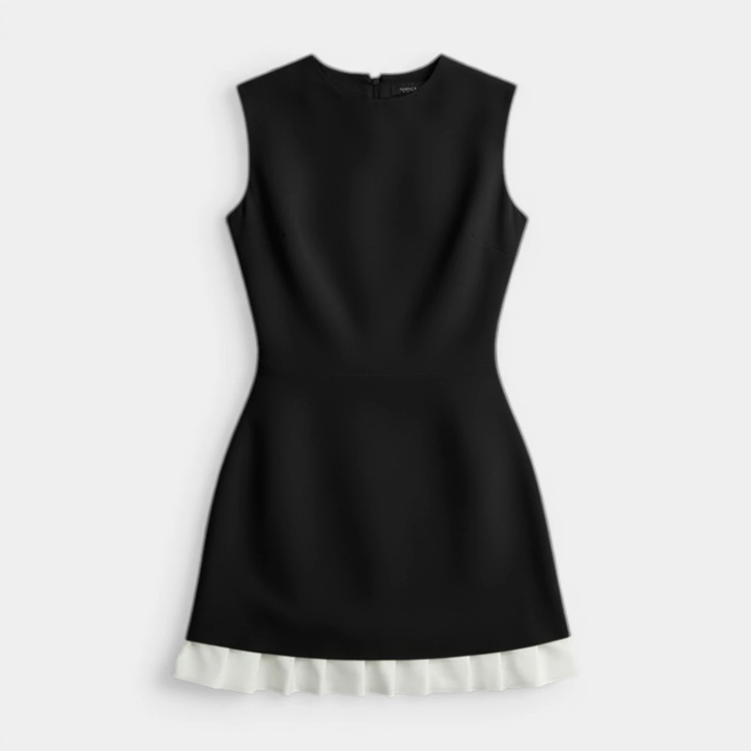 Robe Mini Femme Coupe Trapèze – Ourlet Volanté Contrasté