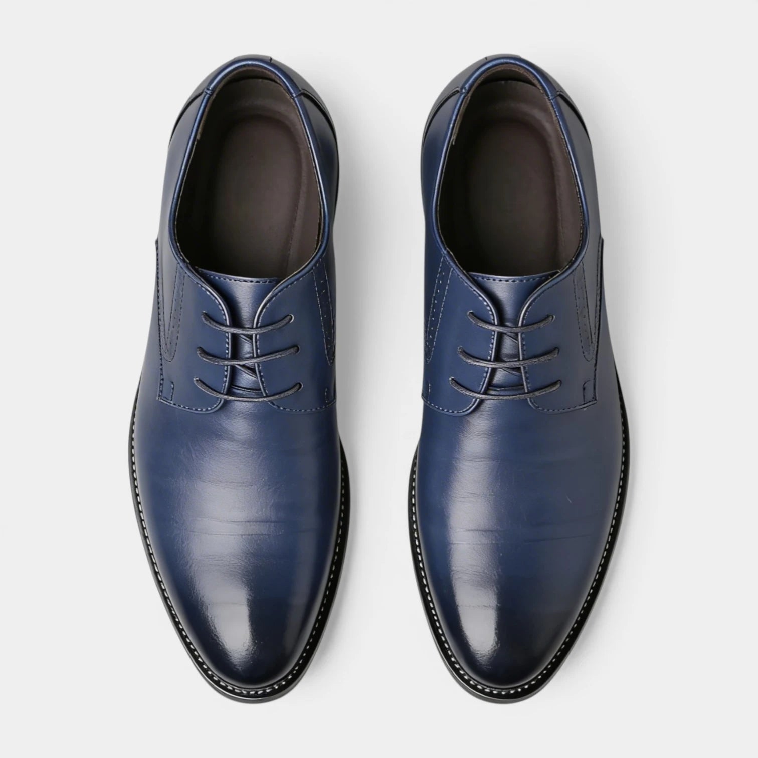 Chaussures Homme à Lacets Brillantes Bout Uni Structurée