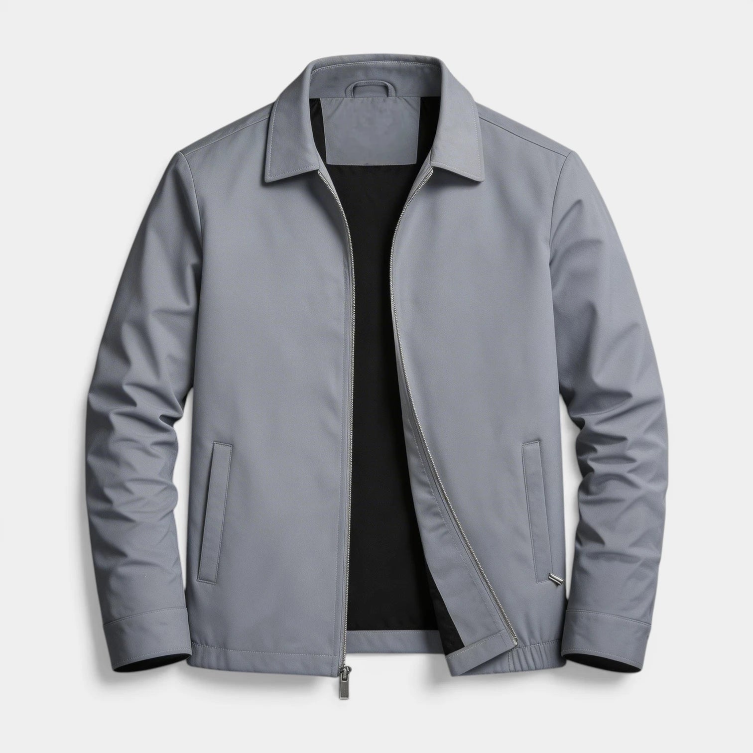 Veste Homme Zippée Col Classique Design Minimal