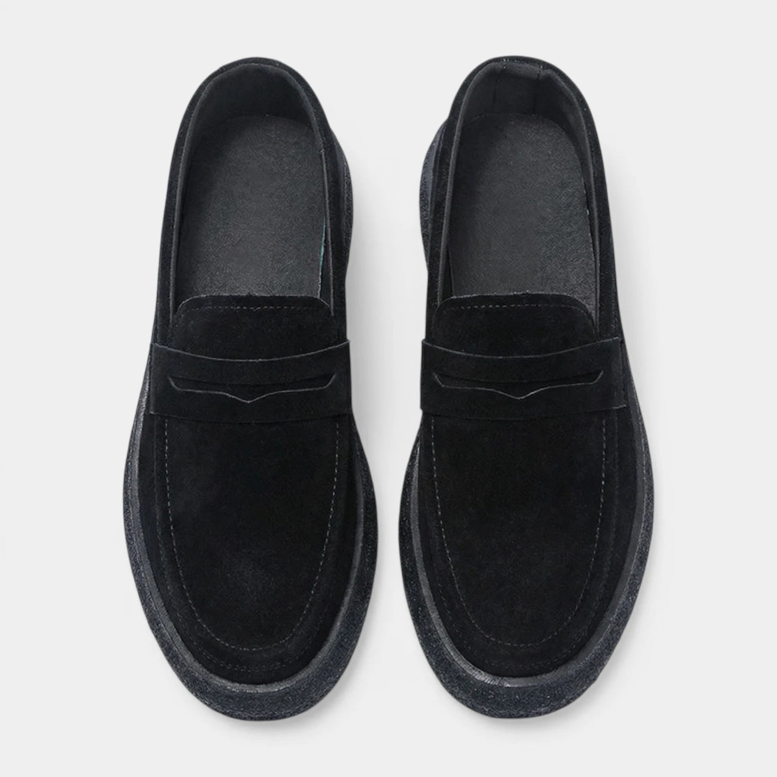 Mocassins Homme Sans Lacets Semelle Épaisse Texturée
