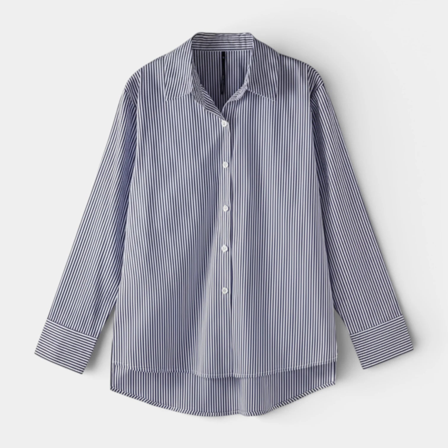 Chemise Rayée Femme Boutonnée – Coupe Décontractée Manches Longues