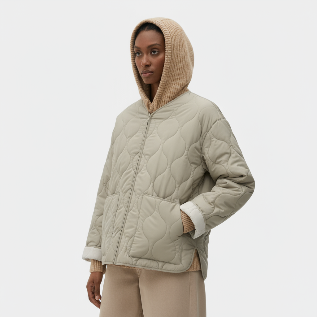 Veste Matelassée Femme À Fermeture Zippée