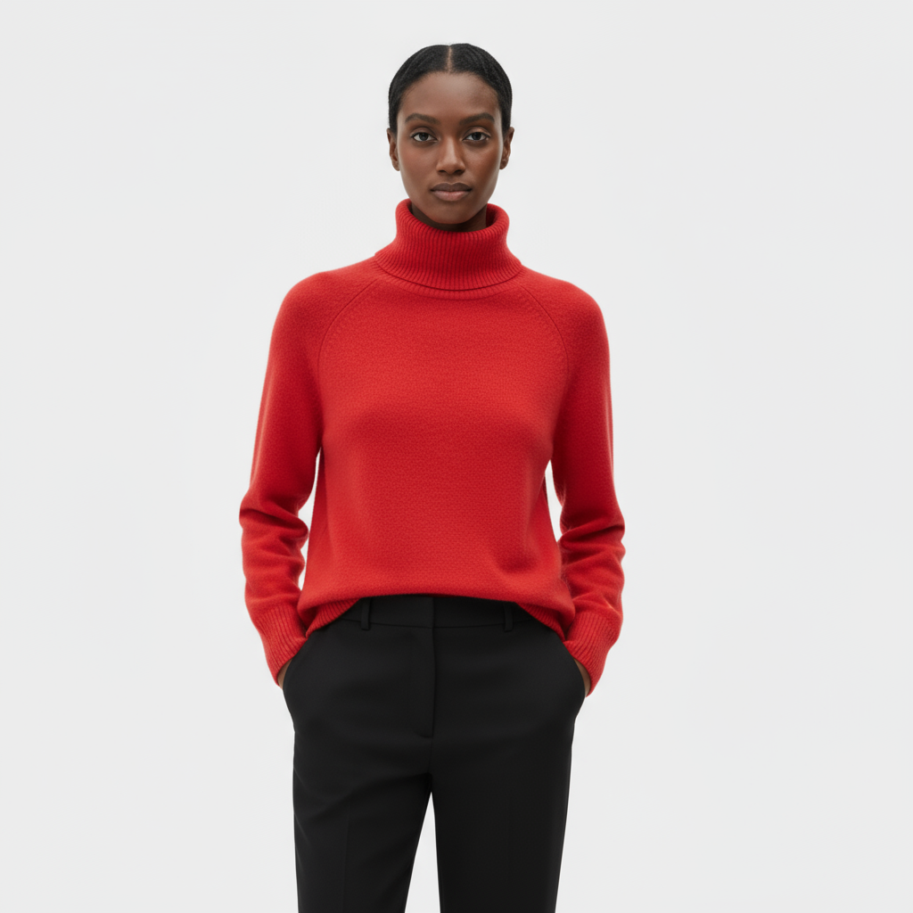 Pull En Maille Femme À Col Roulé