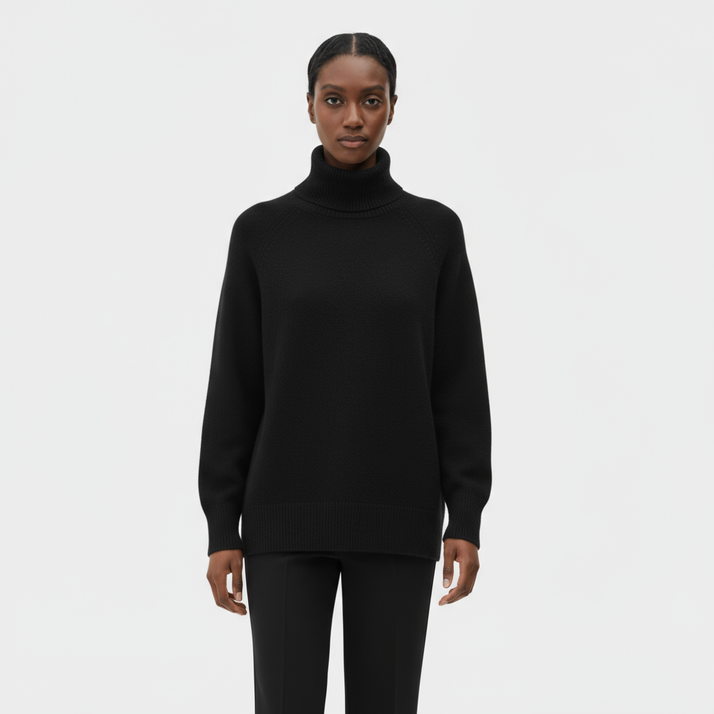 Pull En Maille Femme À Col Roulé