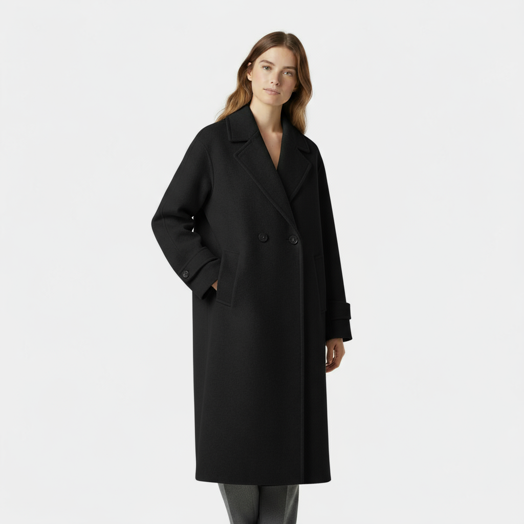 Manteau Long Femme À Revers