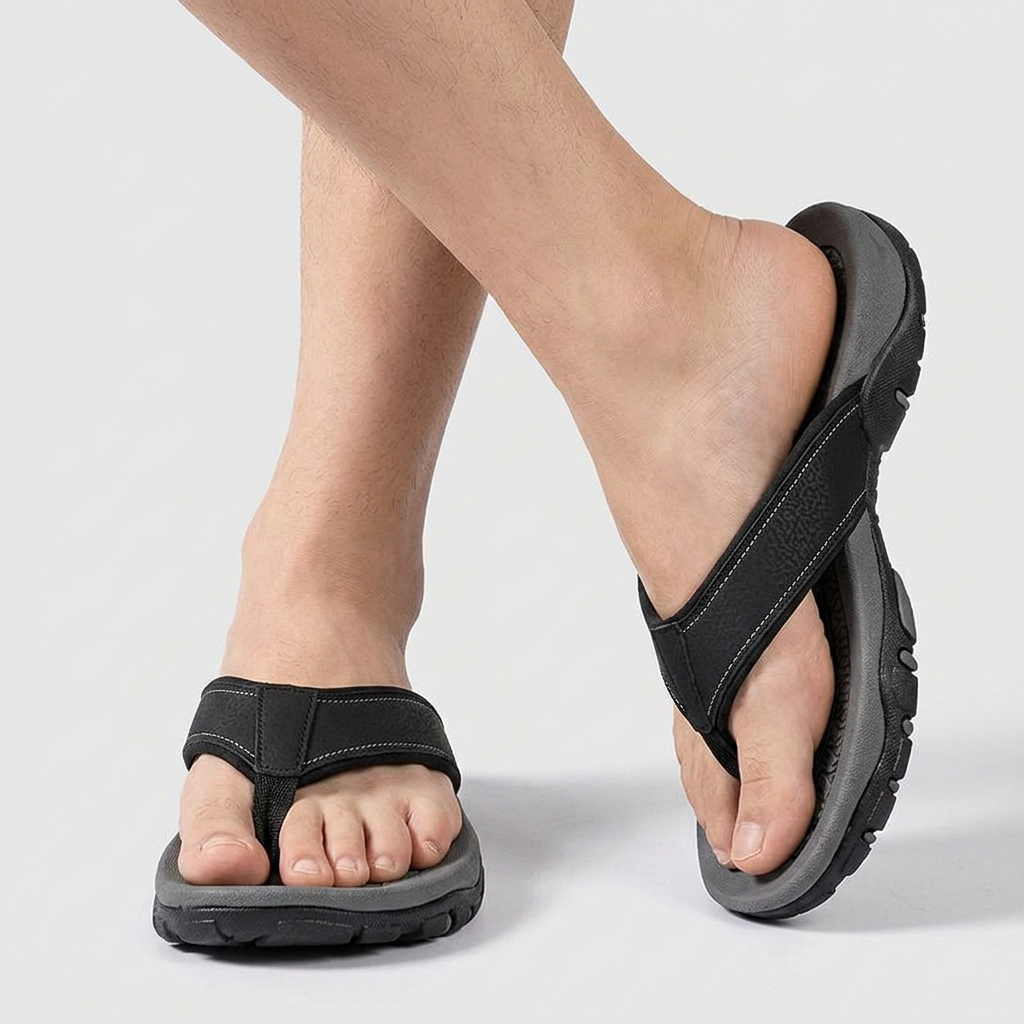 Sandales Sport Cuir Semelle Athlétique pour Homme