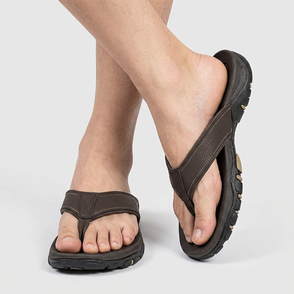 Sandales Sport Cuir Semelle Athlétique pour Homme