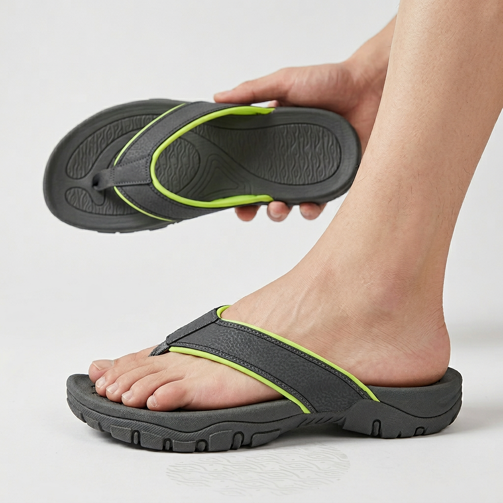Sandales Sport Cuir Semelle Athlétique pour Homme