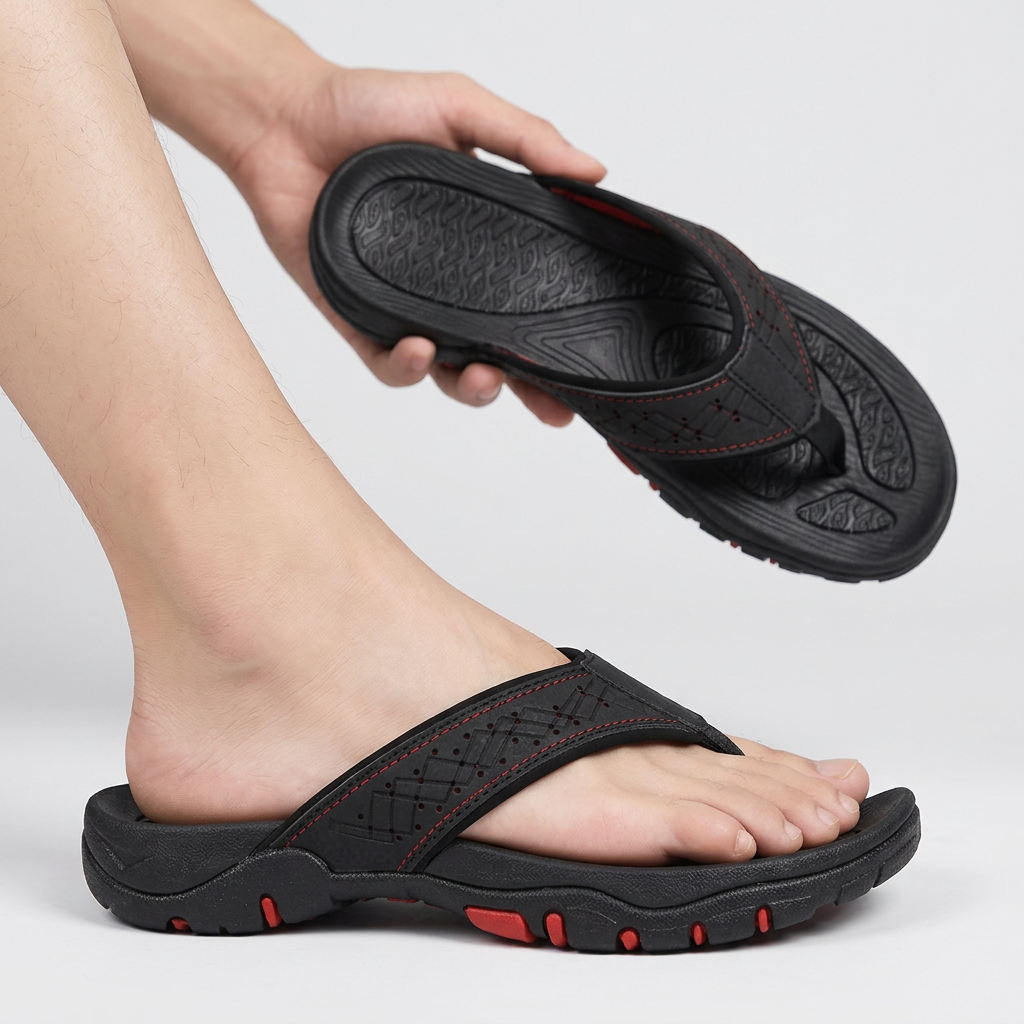 Sandales Sport Cuir Semelle Athlétique pour Homme