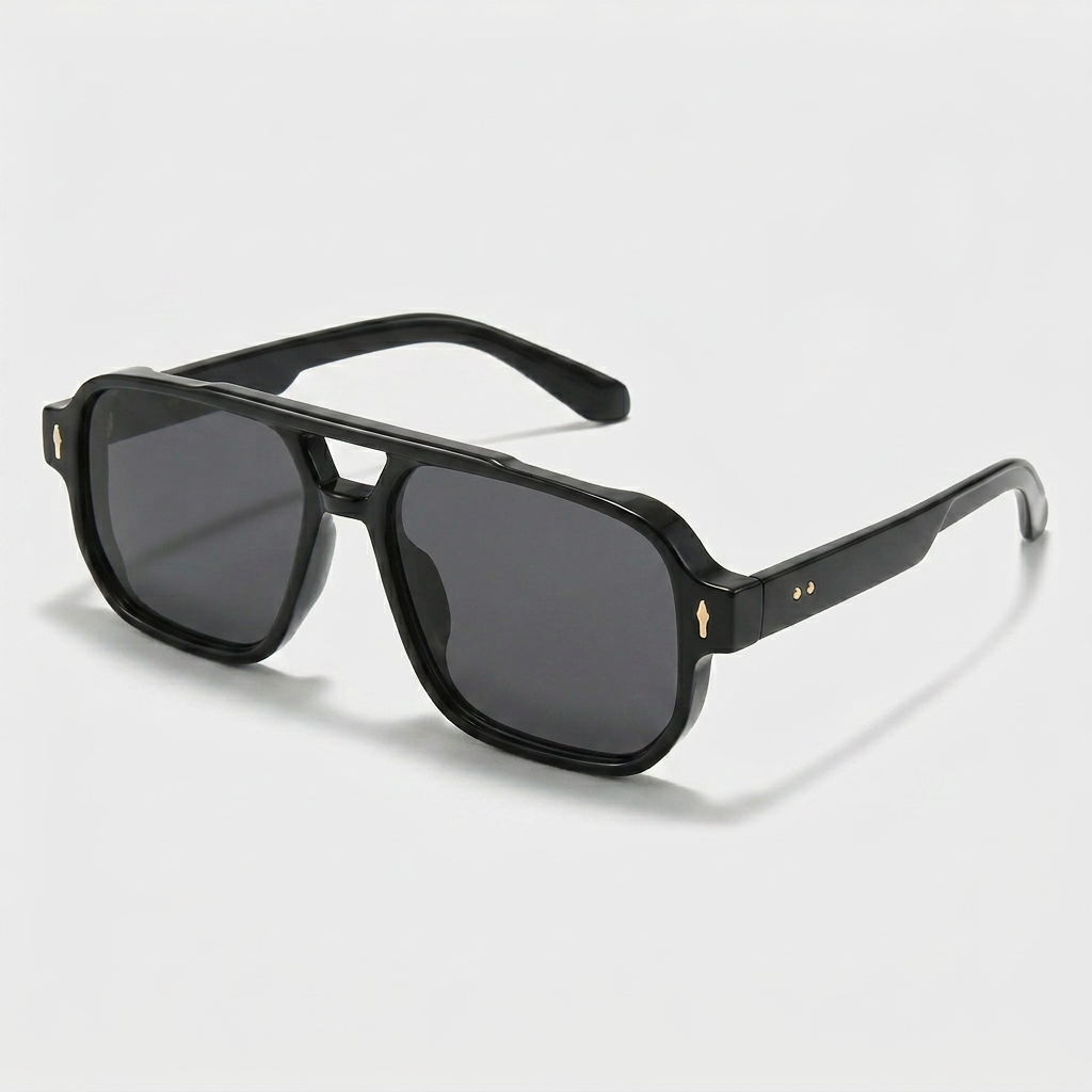 Lunettes Carrées Monture Acetate Verres Teintés pour Homme
