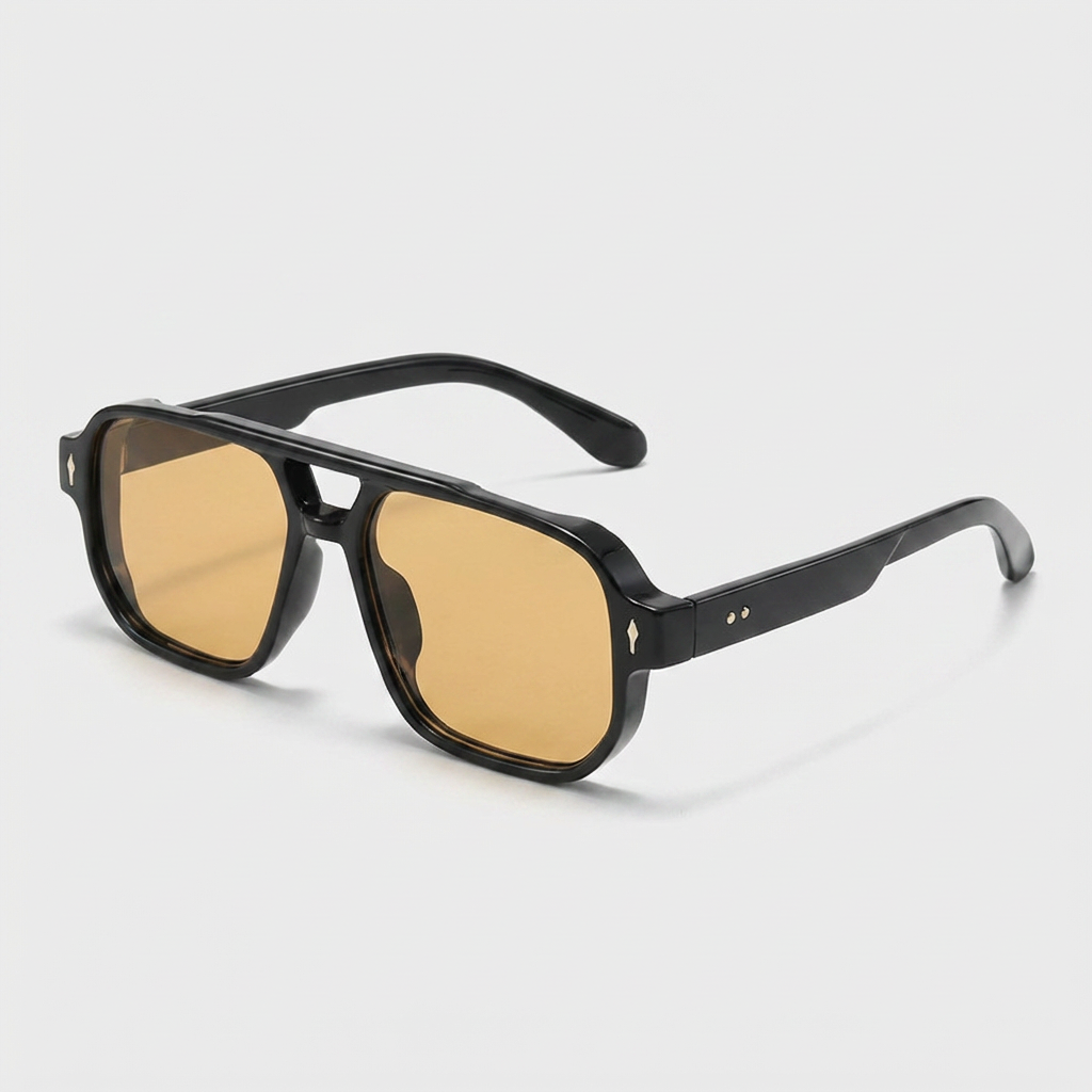 Lunettes Carrées Monture Acetate Verres Teintés pour Homme