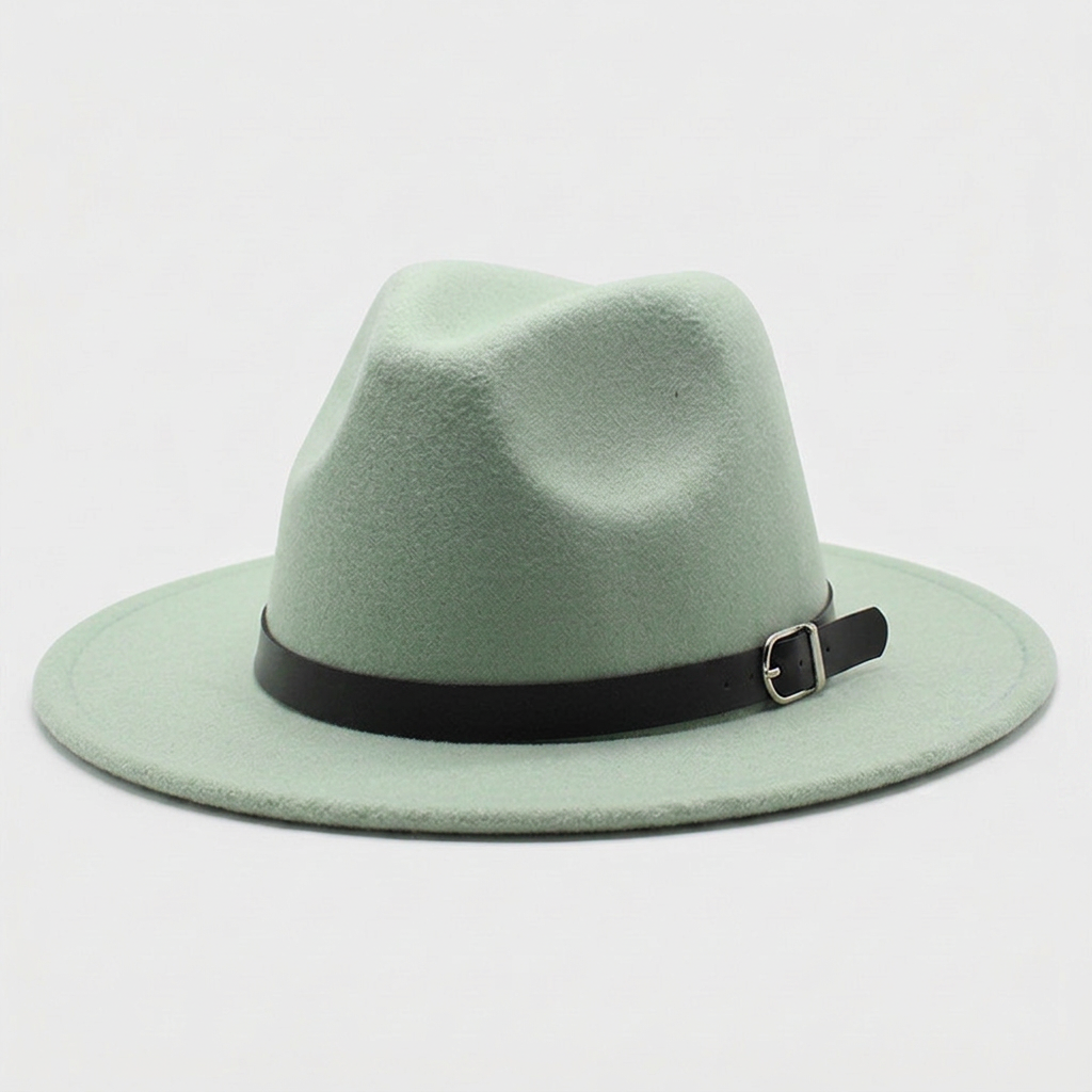 Chapeau Fedora à Larges Bords en Feutre Tressé Classique pour Homme