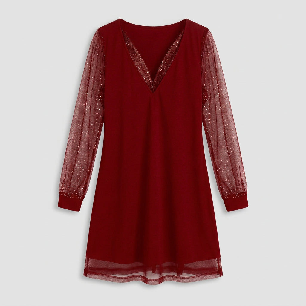 Robe Soirée Sequins Coupe Ajustée pour Femme