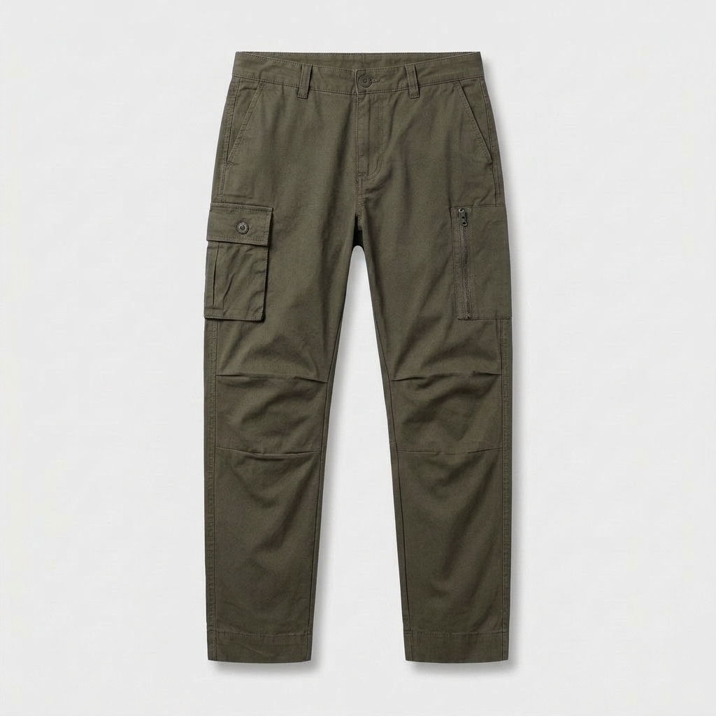 Pantalon Cargo Taille Élastiquée Poches Multiples pour Homme